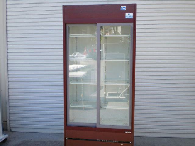 中古厨房 サンデン リーチイン 冷蔵ショーケース TRM-SSM30XB-B 100V 315L W900×D450×H1910mm